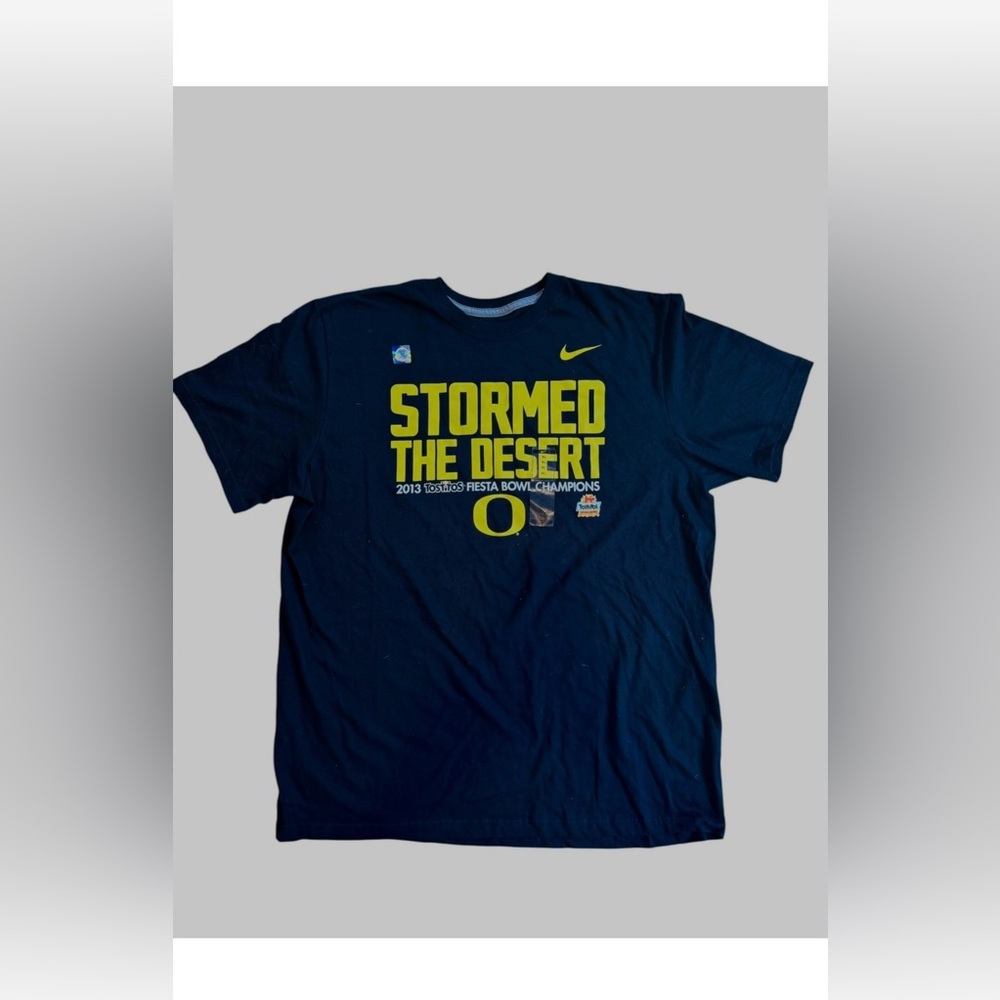Nike NWT U Of O ‘13 Fiesta Bowl “Stormed The Desert” Champions Tshirt, Men’s XXL